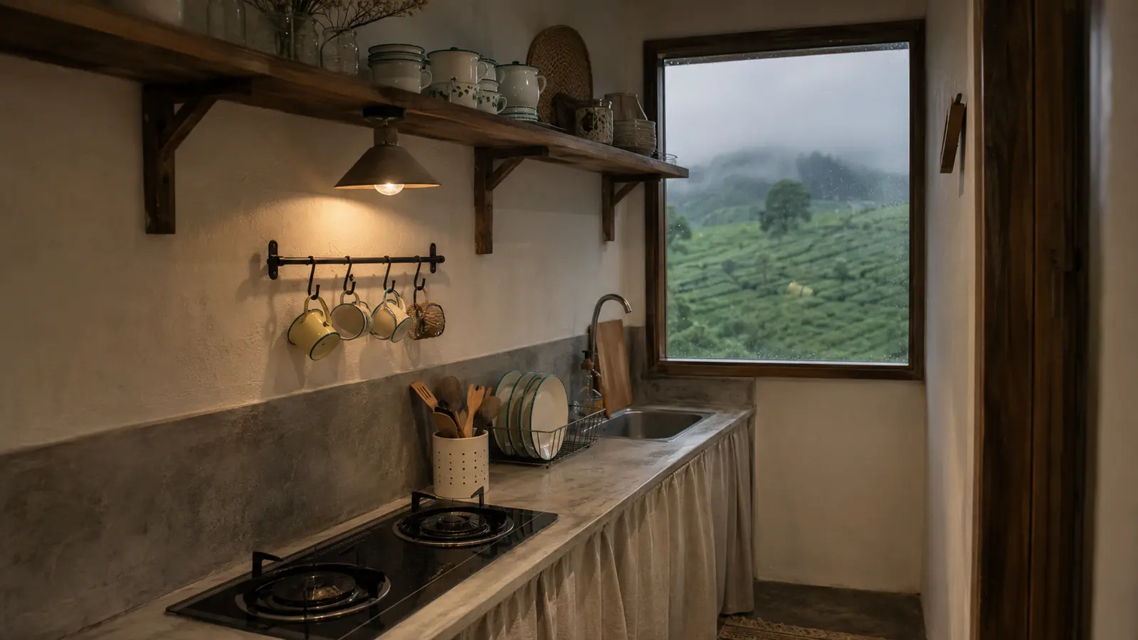 Dapur lengkap siap dipakai